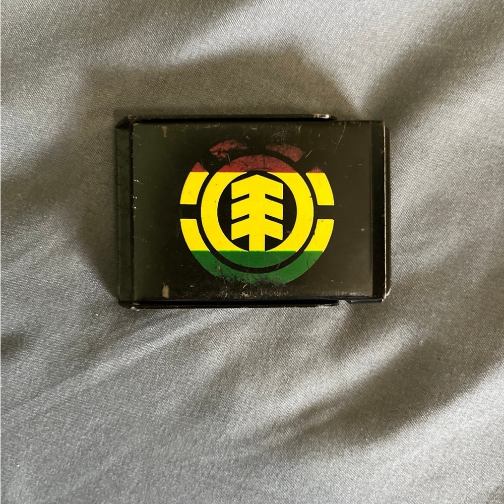 Vintage Element Skateboards Rasta Belt Buckle Y2K